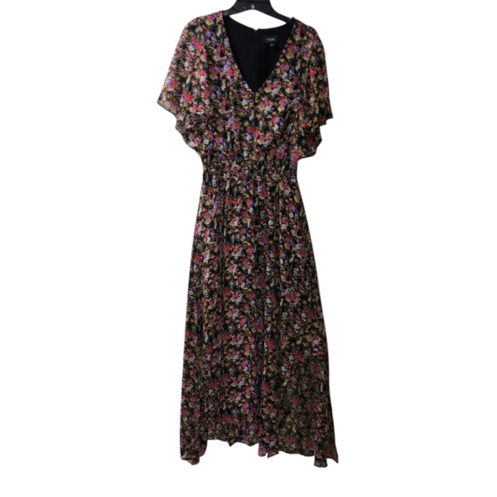 MSK Floral Print Chiffon Dress Size Medium